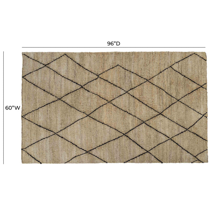 Crosshatch Natural 5' x 8' Area Rug 3