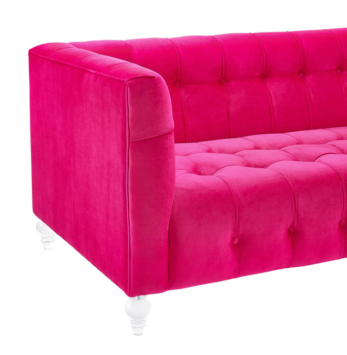 Bea Hot Pink Velvet Sofa - UK