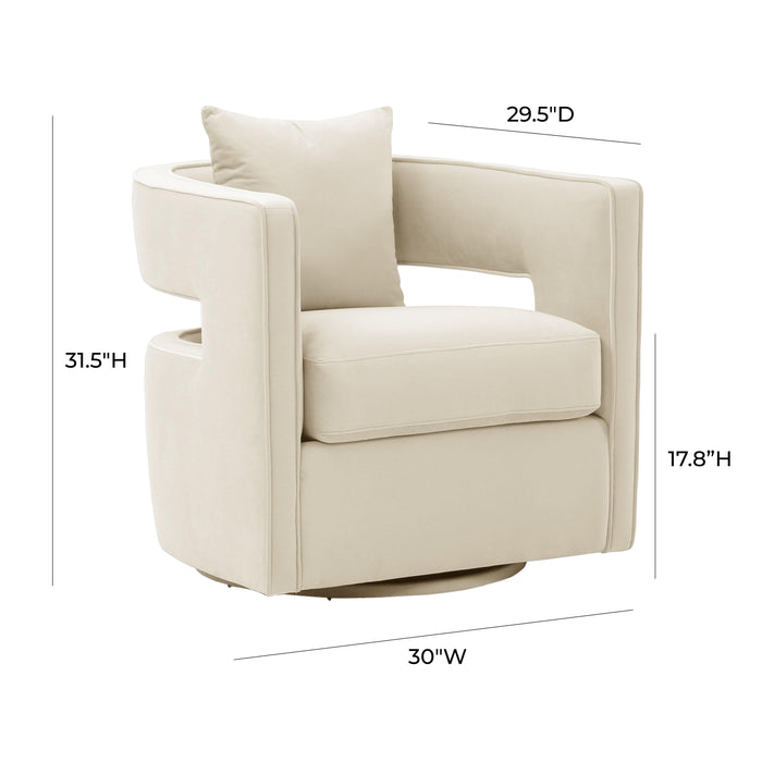 Kennedy Cream Swivel Chair - UK