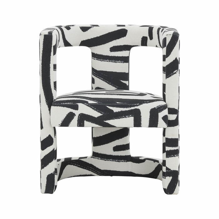 Ada Chair in Black Brushstroke Pattern - UK
