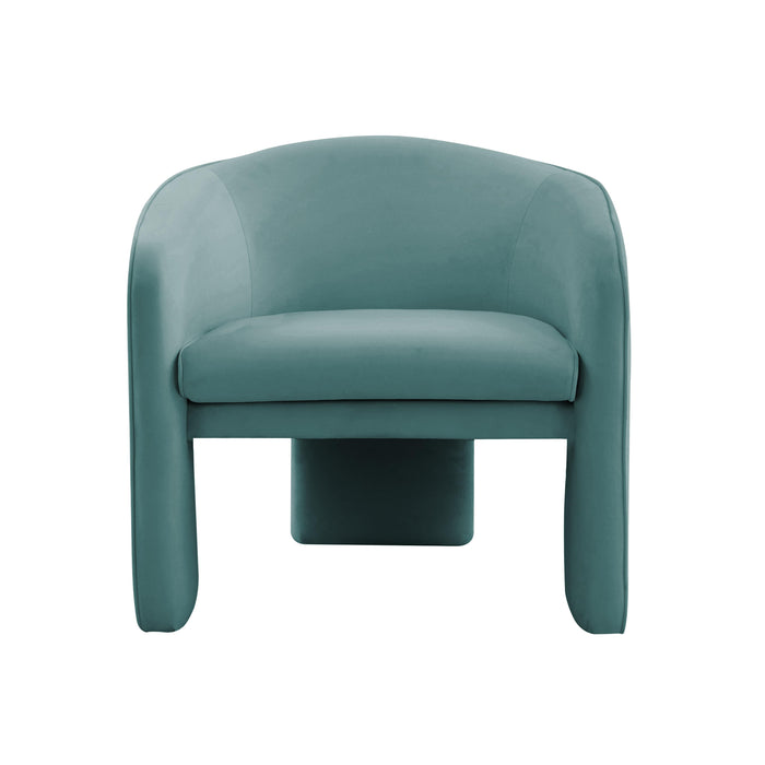 Marla Sea Blue Velvet Accent Chair - UK