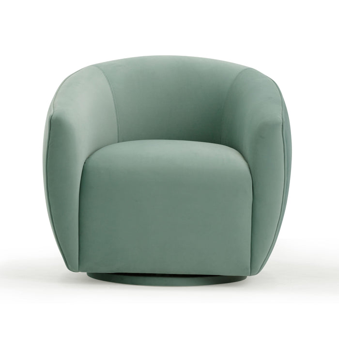 Jordan Sea Blue Velvet Swivel Chair