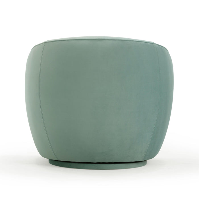 Jordan Sea Blue Velvet Swivel Chair