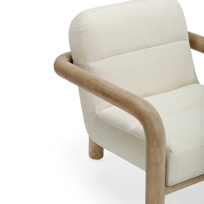 Bekah Cream Textured Weave Accent Chair