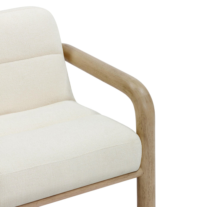 Bekah Cream Textured Weave Accent Chair