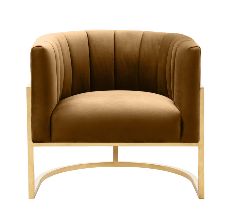 Magnolia Cognac Velvet Chair - UK