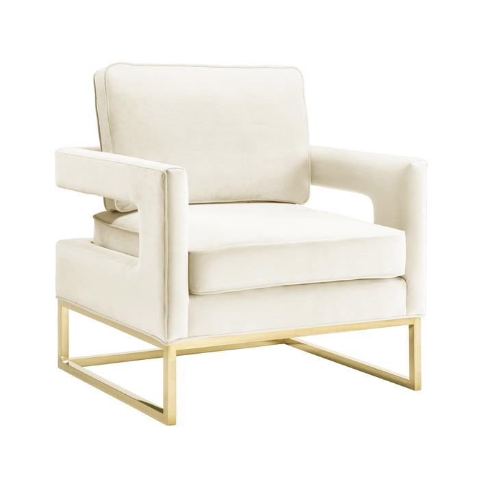 Avery Cream Velvet Chair - UK