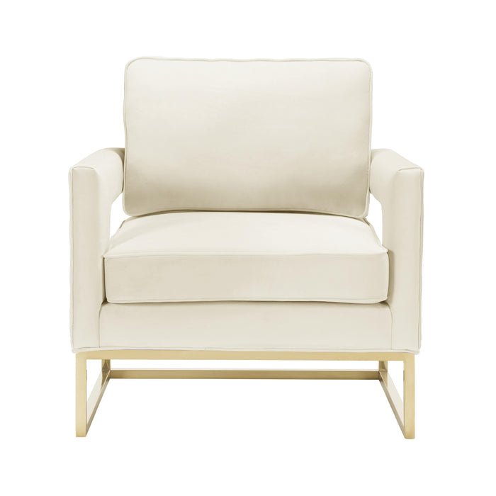 Avery Cream Velvet Chair - UK