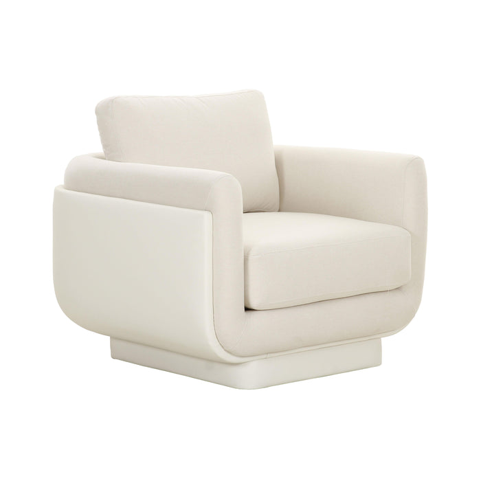 Rhonnie Cream Monotone Armchair - UK