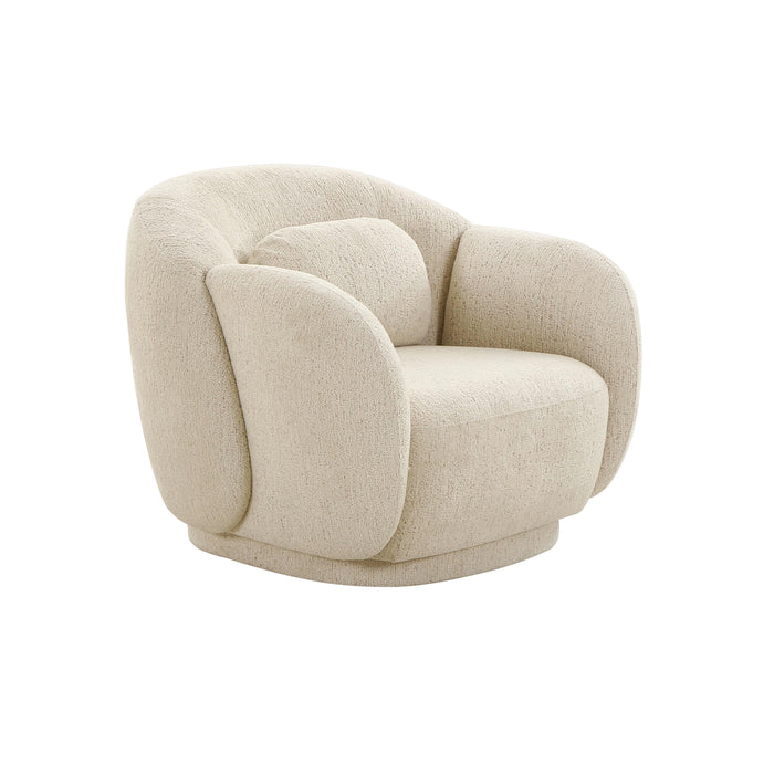 Misty Cream Boucle Accent Chair - UK