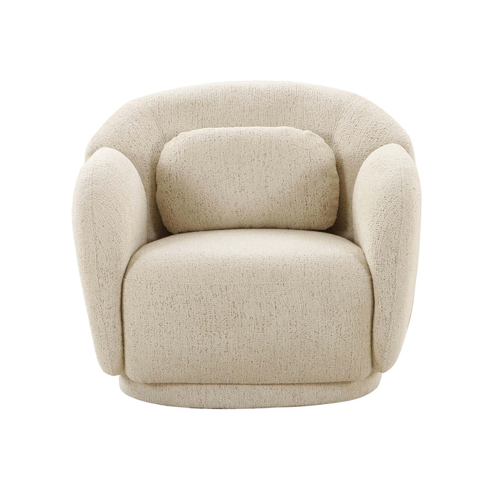 Misty Cream Boucle Accent Chair - UK