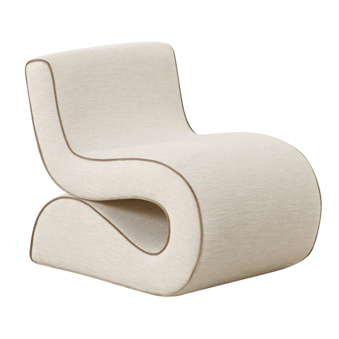 Senna Cream Basketweave Accent Chair - UK