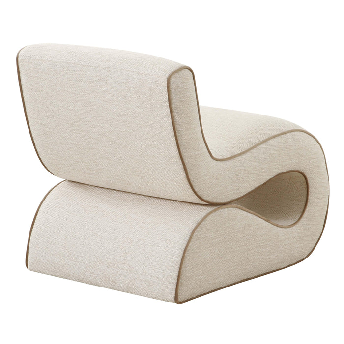 Senna Cream Basketweave Accent Chair - UK