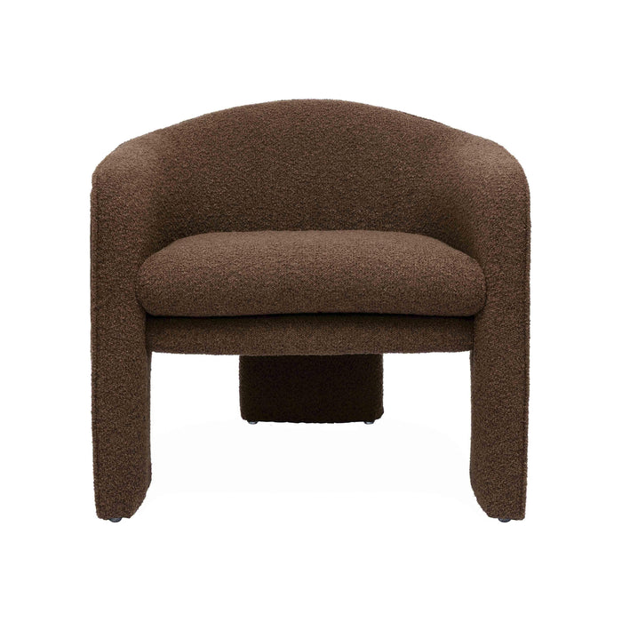Marla Chocolate Brown Boucle Accent Chair - UK