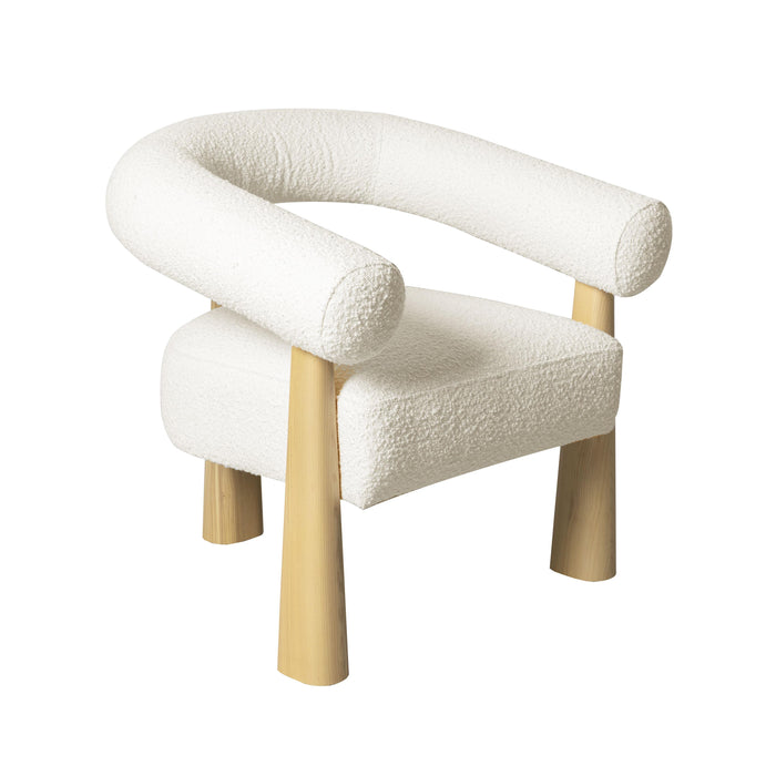 Spara Cream Boucle Accent Chair - UK - MR ZEE FURNITURE