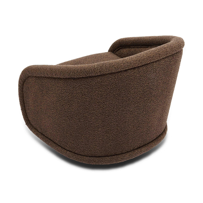 Rory Chocolate Brown Boucle Swivel Chair