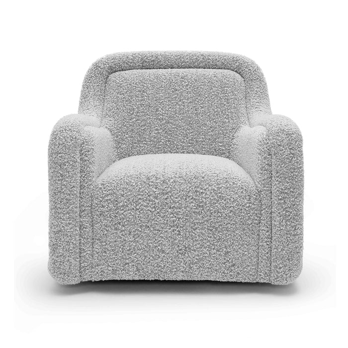 Charli Grey Boucle Swivel Chair