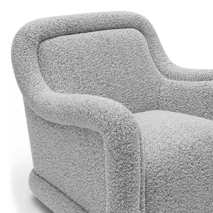 Charli Grey Boucle Swivel Chair