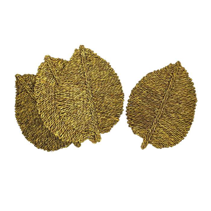 Leaf Yellow Seagrass Placemat - Set of 4