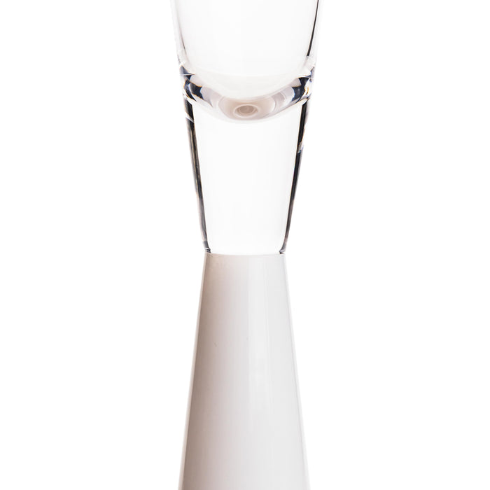 Flute White Champagne Glasses - Set of 4