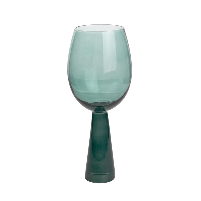 Rose Green Wine Glasses - Set of 4