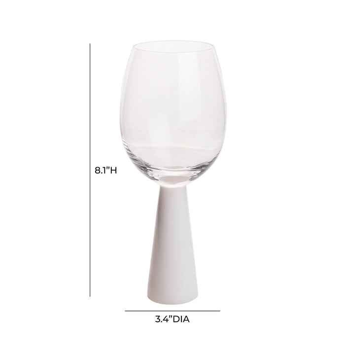Rose White Wine Glasses - Set of 4