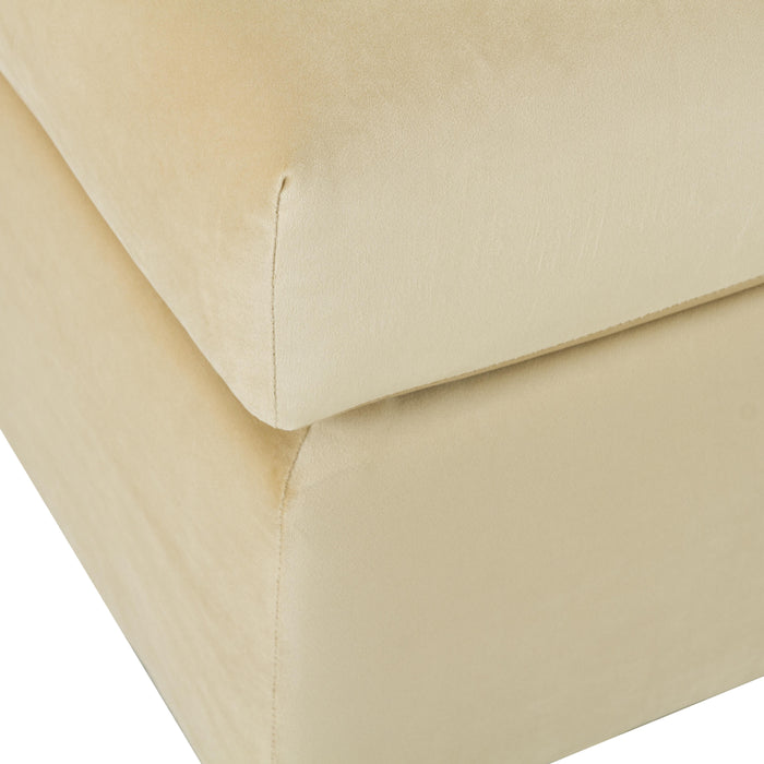 Jessie Champagne Velvet Modular Ottoman 5