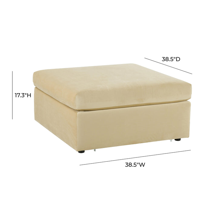 Jessie Champagne Velvet Modular Ottoman 5
