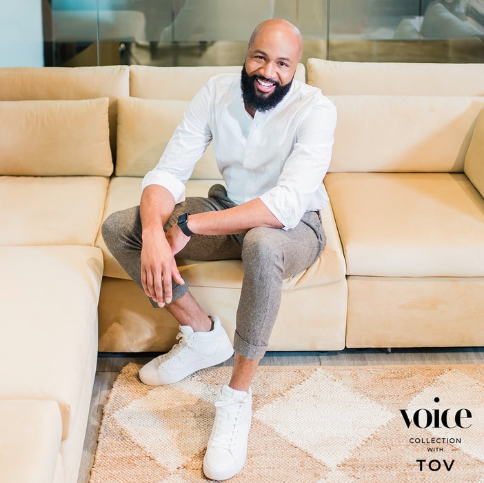 Jessie Champagne Velvet Modular Ottoman 5