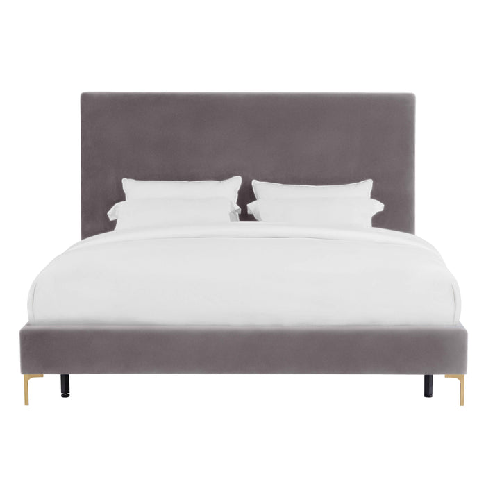 Delilah Grey Velvet Bed in Twin 23