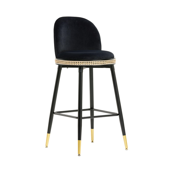 Harley Black Velvet Bar Stool 9
