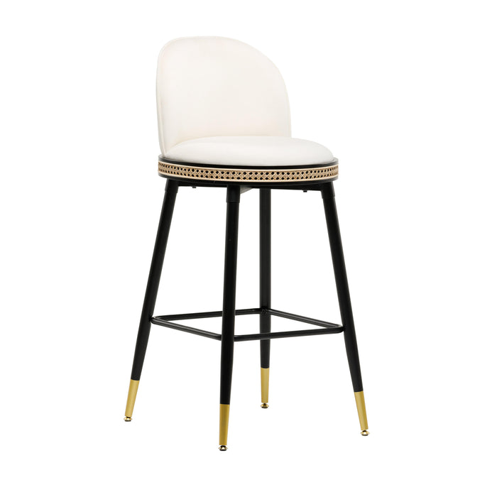 Harley Cream Velvet Bar Stool 9