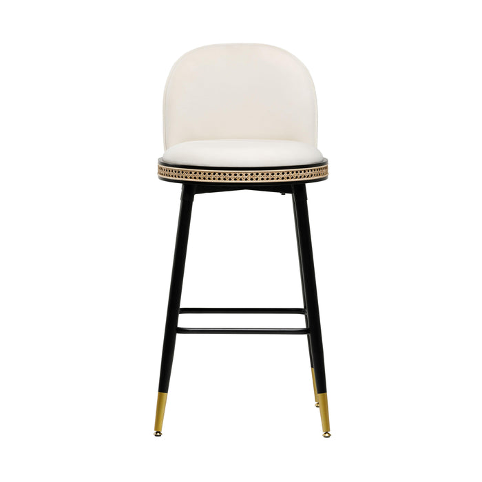 Harley Cream Velvet Bar Stool 9