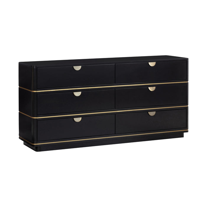 Julieta Black 6 Drawer Dresser