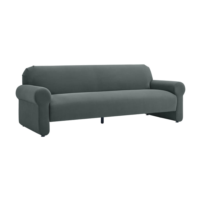 Keelee Grey 84 Inch Velvet Sofa 8