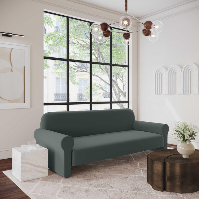 Keelee Grey 84 Inch Velvet Sofa 8