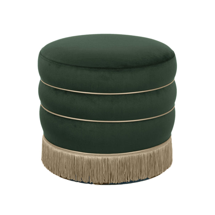 Lakka Green Velvet Ottoman