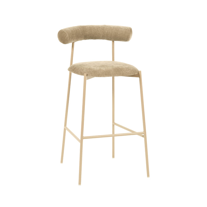 Liliana Taupe Velvet Bar Stool