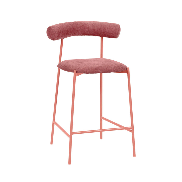 Liliana Mauve Velvet Counter Stool