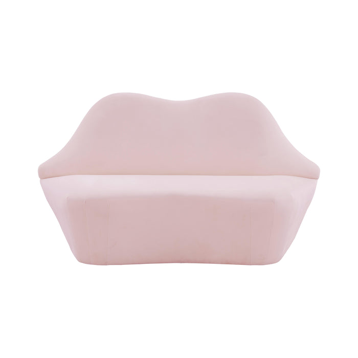 Lips Blush Velvet Settee