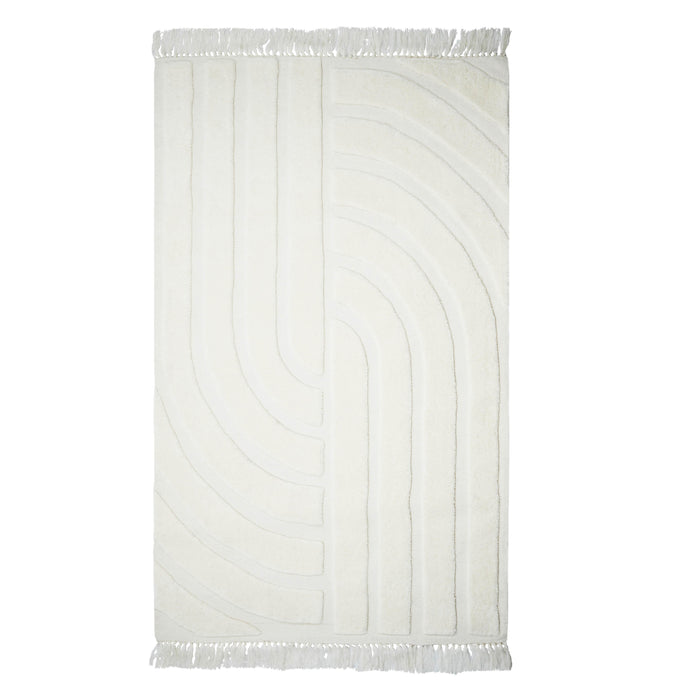 Loop White 5' x 8' Area Rug