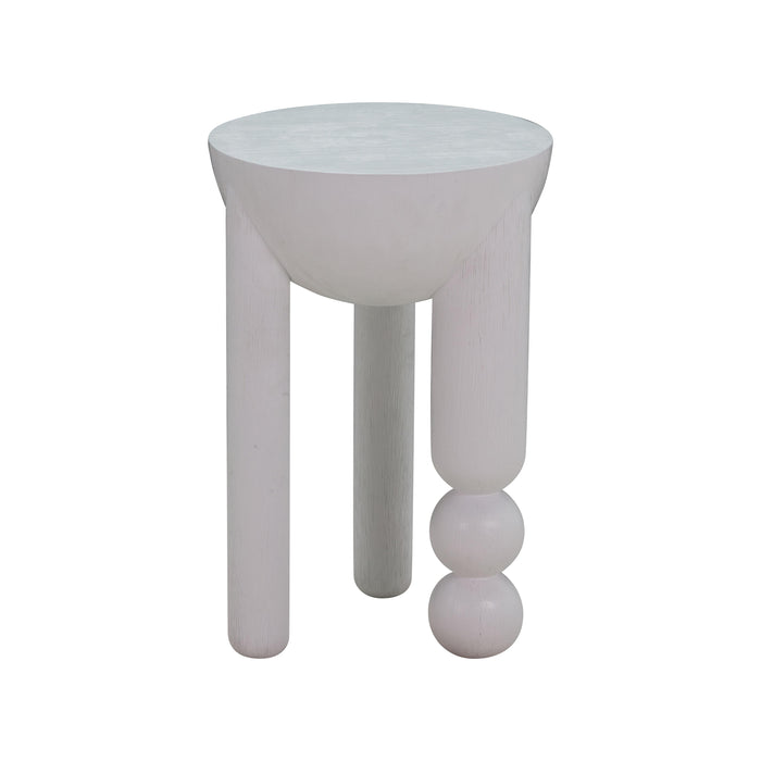 Morse White Wooden Accent Table