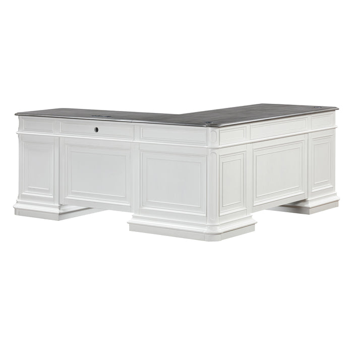 Roanoke White L Desk
