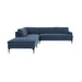 Serena Blue Velvet Large LAF Chaise Sectional with Black Legs - MR ZEE FURNITURE