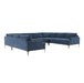 Serena Blue Velvet U-Sectional - MR ZEE FURNITURE