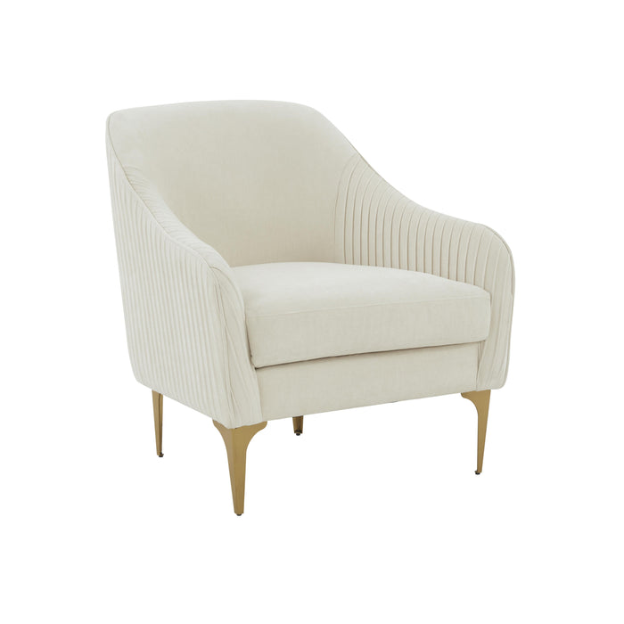 Serena Cream Velvet Accent Chair