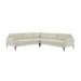 Serena Cream Velvet L-Sectional with Black Legs - MR ZEE FURNITURE