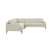 Serena Cream Velvet L-Sectional with Black Legs - MR ZEE FURNITURE