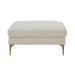 Serena Cream Velvet Ottoman - MR ZEE FURNITURE