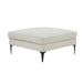 Serena Cream Velvet Ottoman with Black Legs - MR ZEE FURNITURE